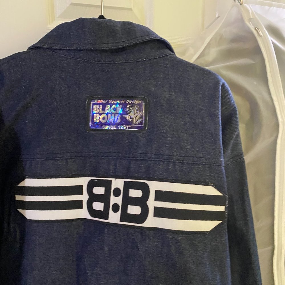Black Bomb Brand Dark Denim Jacket - New XXL
